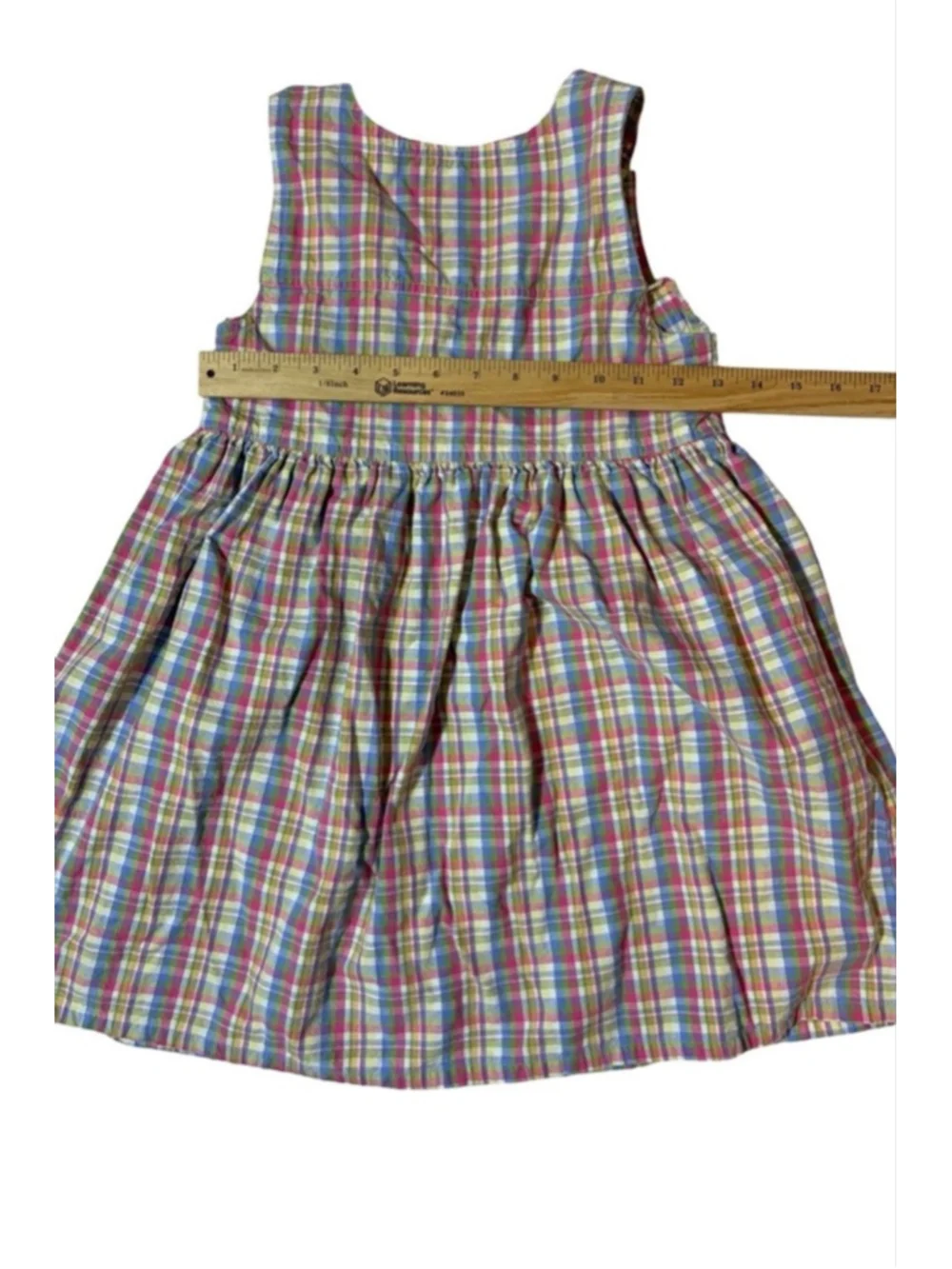 Vintage OshKosh B’gosh Pastel Plaid Cotton Dress Toddler Girls 6X Cottagecore
